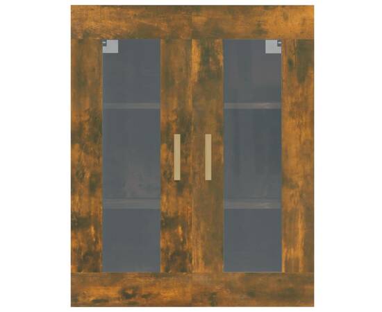 Dulap de perete suspendat, stejar fumuriu, 69,5x34x90 cm, 3 image