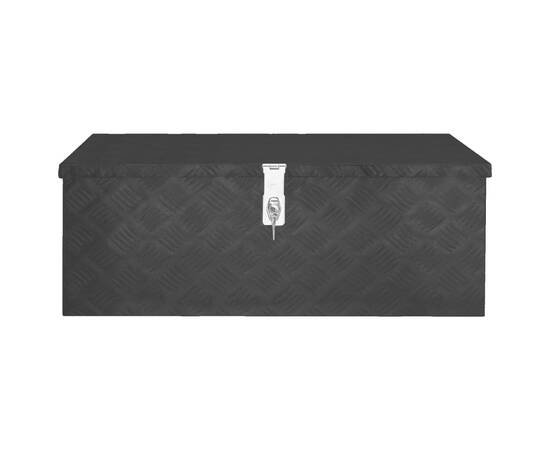 Cutie de depozitare, negru, 80x39x30 cm, aluminiu, 2 image