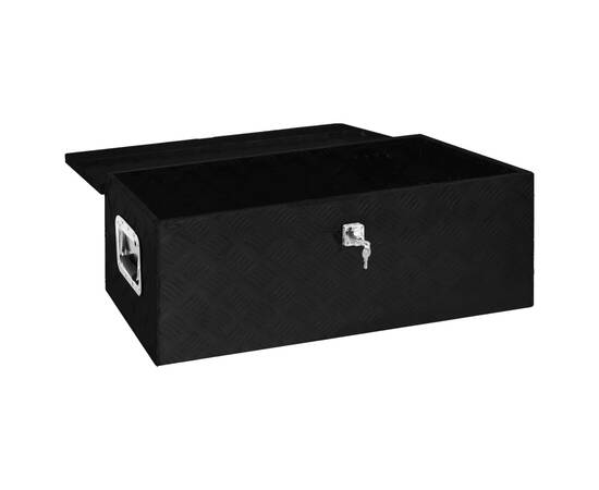 Cutie de depozitare, negru, 80x39x30 cm, aluminiu, 5 image