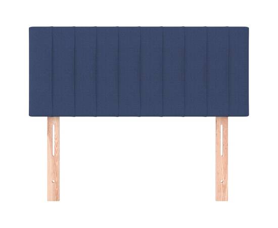 Tăblie de pat, albastru, 100x5x78/88 cm, textil, 3 image