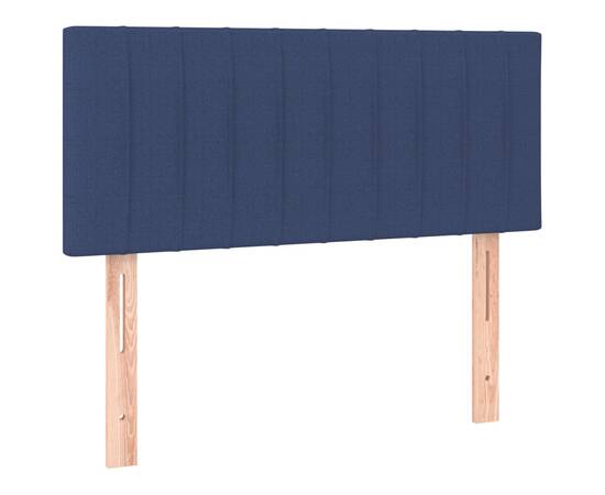 Tăblie de pat, albastru, 90x5x78/88 cm, textil, 2 image