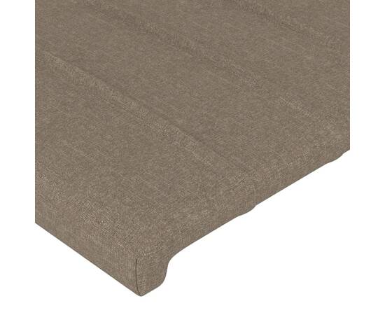 Tăblie de pat, gri taupe, 100x5x78/88 cm, textil, 4 image