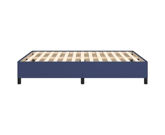 Cadru de pat, albastru, 140 x 200 cm, material textil, 6 image