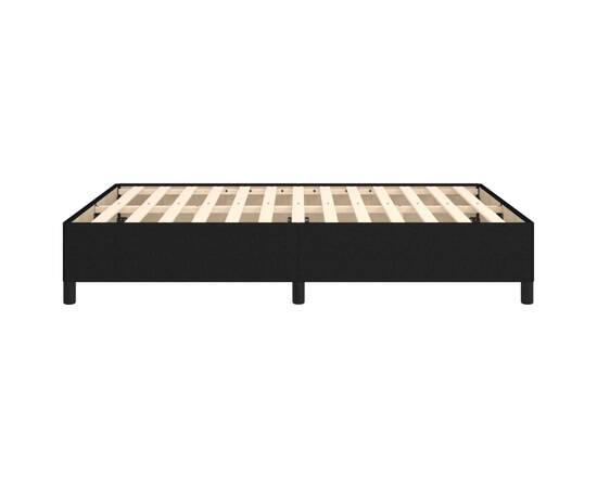 Cadru de pat, negru, 140x200 cm, material textil, 6 image