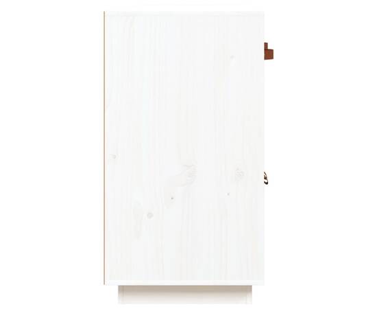 Servantă, alb, 98,5x40x75 cm, lemn masiv de pin, 8 image