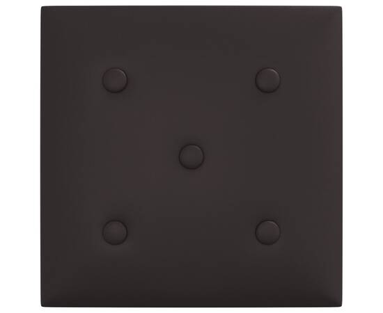 Panouri perete 12 buc. negru 30x30 cm piele ecologică 1,08 m², 5 image
