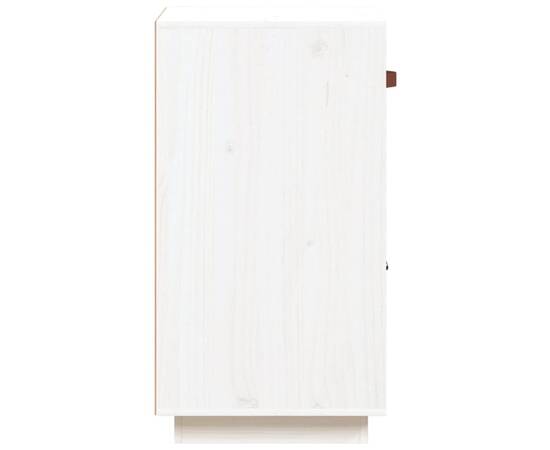 Servantă, alb, 34x40x75 cm, lemn masiv de pin, 8 image