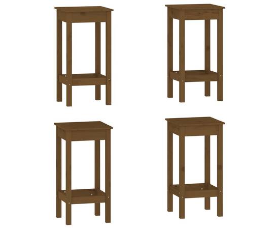 Set mobilier de bar, 5 piese, maro miere, lemn masiv de pin, 3 image