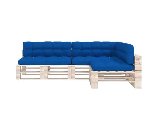 Perne canapea din paleți 7 buc. albastru regal, 3 image