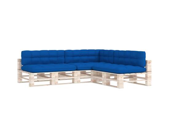 Perne canapea din paleți 7 buc. albastru regal, 2 image