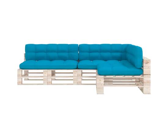 Perne canapea din paleți 7 buc. albastru, 3 image