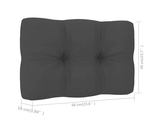 Perne de canapea din paleți, 2 buc., antracit, 10 image