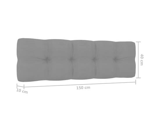 Perne de canapea din paleți, 2 buc., gri, 10 image