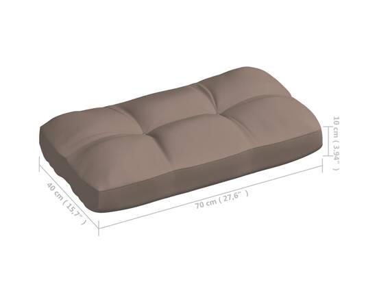 Perne de canapea din paleți, 3 buc., gri taupe, 9 image