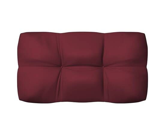 Perne de canapea din paleți, 3 buc., roșu vin, 6 image