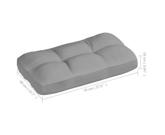 Perne de canapea din paleți, 7 buc., gri, 10 image