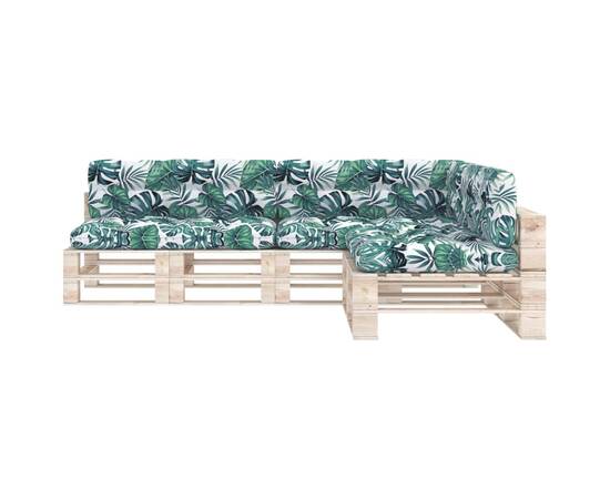 Perne de canapea din paleți, 7 buc., model frunze, 3 image