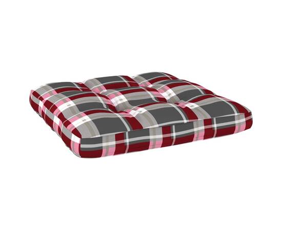 Perne pentru canapea din paleți, 2 buc., roșu carouri, 7 image