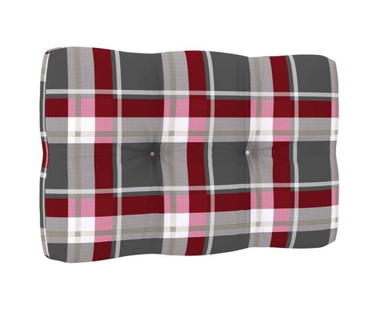 Perne pentru canapea din paleți, 2 buc., roșu carouri, 5 image