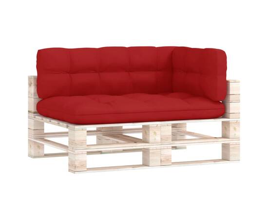 Perne pentru canapea din paleți, 3 buc., roșu, 2 image