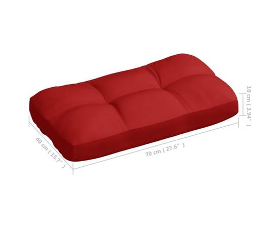 Perne pentru canapea din paleți, 3 buc., roșu, 10 image