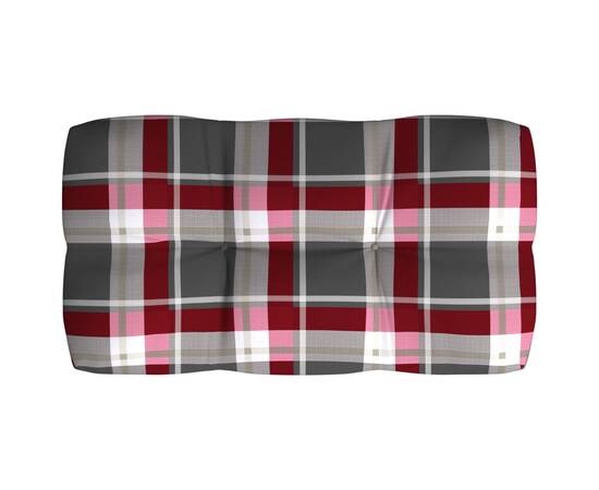 Perne pentru canapea din paleți, 5 buc., roșu, model carouri, 6 image