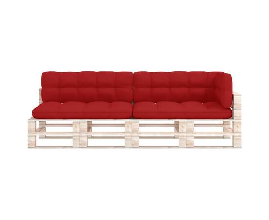 Perne pentru canapea din paleți, 5 buc., roșu, 3 image