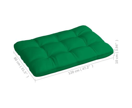 Perne pentru canapea din paleți, 7 buc., verde, 8 image