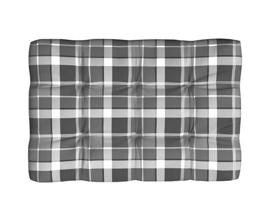 Perne pentru canapea din paleți 5 buc. gri, model carouri, 4 image