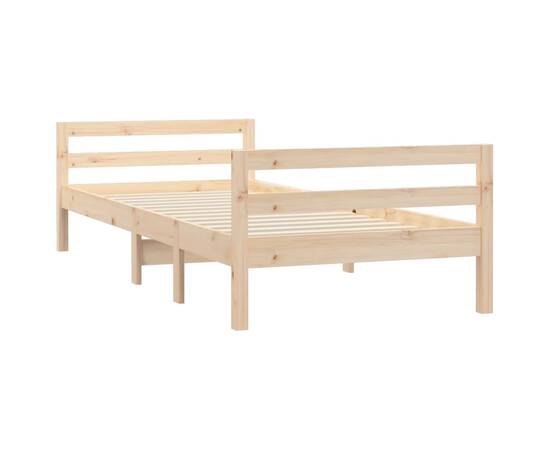 Cadru de pat, 90x190 cm, lemn masiv de pin, 4 image