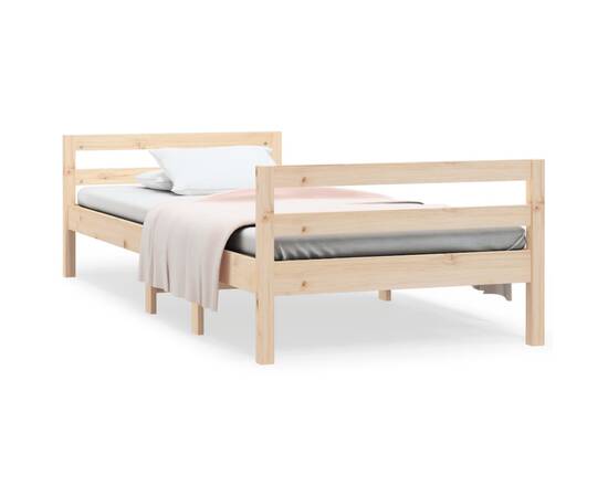 Cadru de pat, 90x190 cm, lemn masiv de pin, 2 image