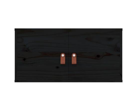 Dulapuri de perete 2 buc. negru 60x30x30 cm lemn masiv de pin, 4 image