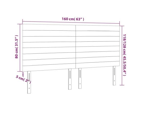 Tăblii de pat, 4 buc, crem, 80x5x78/88 cm, textil, 8 image