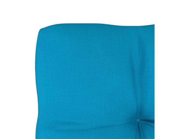 Pernă canapea din paleți, albastru, 58x58x10 cm, 4 image