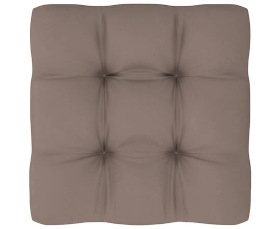 Pernă canapea din paleți, gri taupe, 58x58x10 cm, 3 image