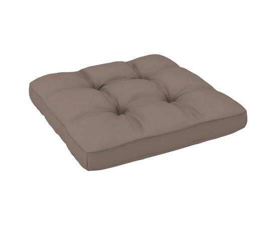 Pernă canapea din paleți, gri taupe, 58x58x10 cm, 2 image
