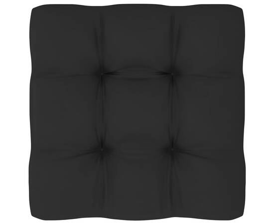Pernă canapea din paleți, negru, 58x58x10 cm, 2 image