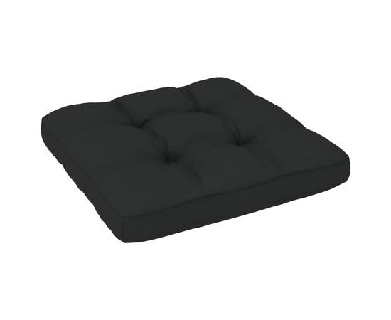 Pernă canapea din paleți, negru, 58x58x10 cm, 3 image