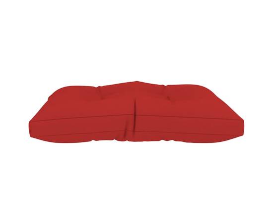 Pernă de taburet din paleți, roșu, material textil, 4 image