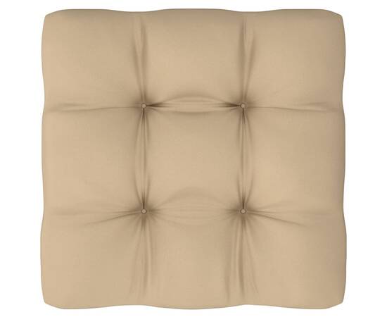 Pernă pentru canapea din paleți, bej, 58 x 58 x 10 cm, 2 image