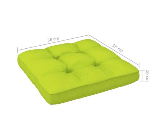 Pernă pentru canapea din paleți, verde crud, 58 x 58 x 10 cm, 5 image