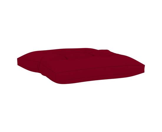 Pernă pentru taburet din paleți, roșu vin, material textil, 2 image
