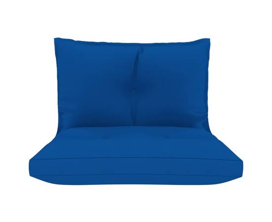 Perne de canapea din paleți, 2 buc., albastru regal, textil, 3 image