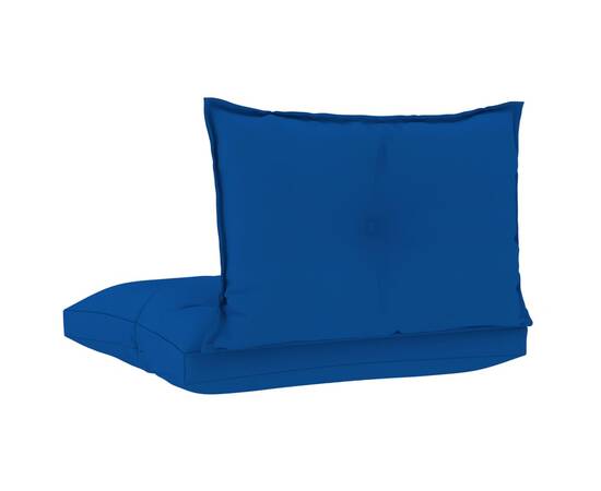 Perne de canapea din paleți, 2 buc., albastru regal, textil, 4 image