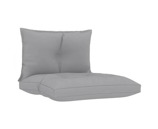 Perne de canapea din paleți, 2 buc., gri, material textil, 2 image