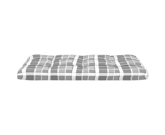 Perne de canapea din paleți, 2 buc., gri, model carouri, 6 image