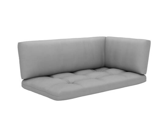Perne de canapea din paleți, 3 buc., gri, 2 image