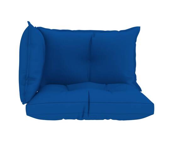 Perne de canapea din paleți, 3 buc, albastru regal, textil, 3 image