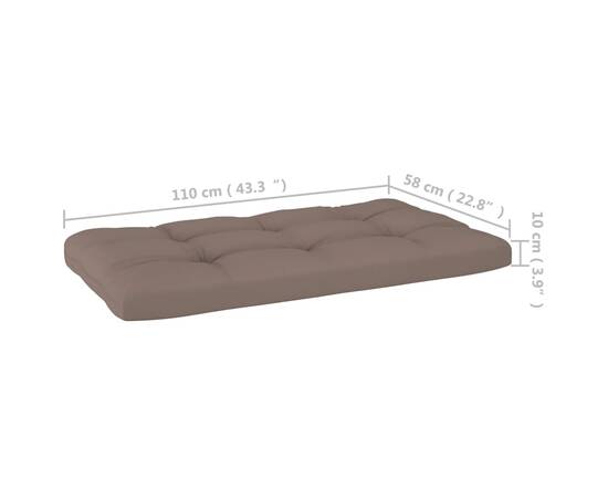 Perne pentru canapea din paleți, 2 buc., gri taupe, 11 image
