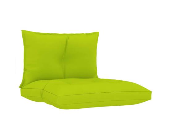 Perne pentru canapea din paleți, 2 buc, verde aprins, textil, 2 image
